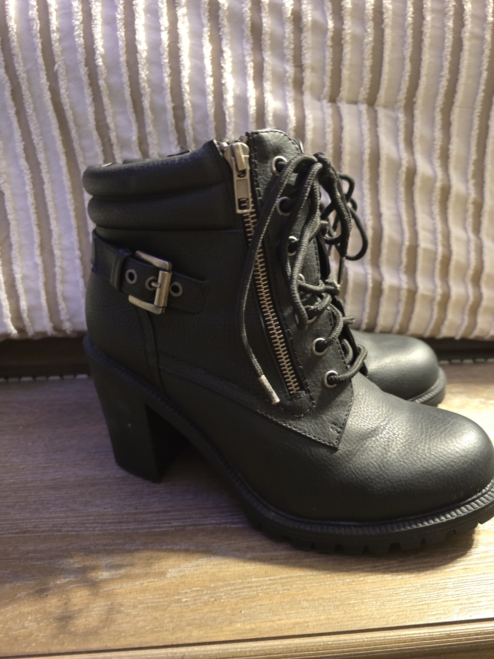 Torrid- Women’s Black Lace-Up Ankle Boot with Heel
